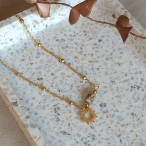 Sloan Necklace with natural stone